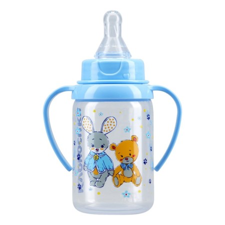 A bottle for feeding with handles, 125 ml, from 6 months., Mix color-12
