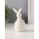 Souvenir Ceramics "White Rabbit with a bow in the shell" 5x7.5x13.5 cm