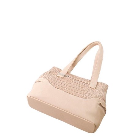 Bag bag claim. Kozh, lightning department, beige color 41x15x25cm-1