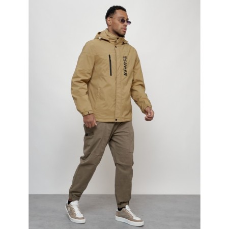 Sports male jacket, size 50, beige color-2