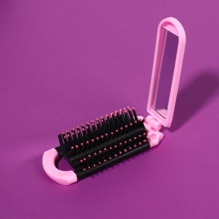 The comb is massage, folding, with a mirror, 4 × 10/20 cm, color mix-6