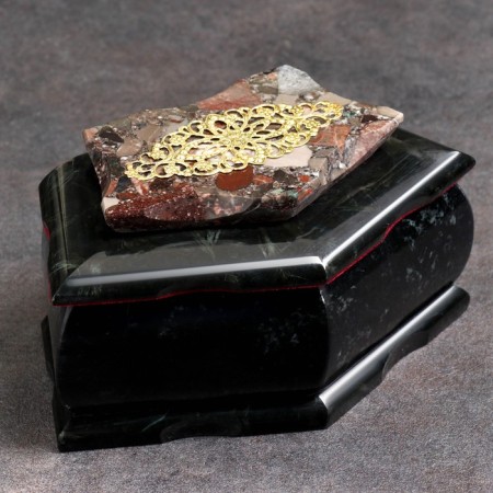 Caps "Lace Pattern", 16x9x8 cm, natural stone, coil