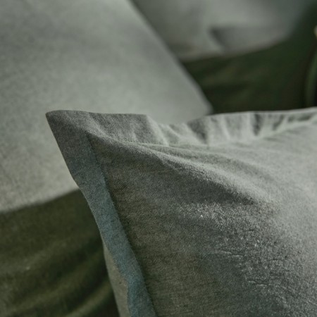Pillowcase SL Home "Denim" 50*70+2 cm, central olive, 100% greedy cotton-4