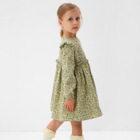 Платье для девочки MINAKU: Cotton collection цвет фисташковый, р-р 110-2