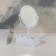 Mirror with a stand for storage "Oval", bilateral, with an increase, a mirror surface 13 × 16 cm, color mix