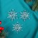 Jewelry decoration "Snowflake Leniga" (set 3 pcs) 6x6 cm, transparent