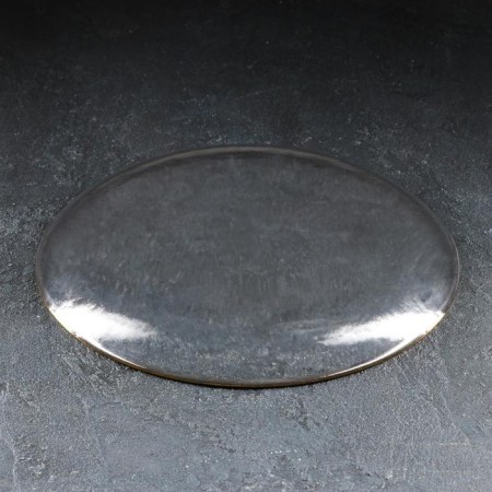 Black dinagoed “Fleece” glass, d = 26.5 cm, golden heap color-2