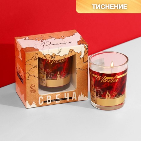 Candle in a glass "Moscow", 5 x 6 cm
