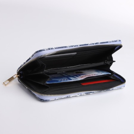 Women's wallet with lightning, blue color-3