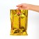 Gift, metallized package, "stars" gold 17x25 cm, 20 microns 10 pcs set