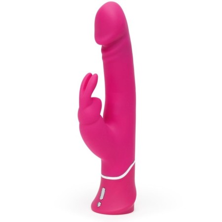 Happy Rabbit Realistic vibrator with a clitoral stimulant, pink
