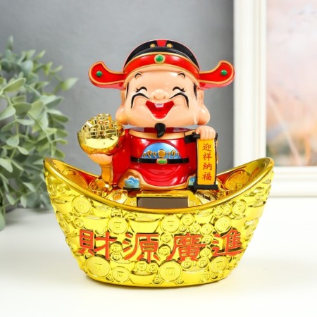 Plastic pendulum from the solar battery "Guan-di in the boat" 9x16.5x16.5 cm