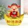 Plastic pendulum from the solar battery "Guan-di in the boat" 9x16.5x16.5 cm
