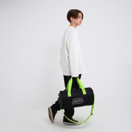Sports bag Game Start, 40x24x21, lightning department, long belt, black color-11