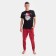 Pajama New Year's male KAFTAN "Santa Claus", red/black color, size 50
