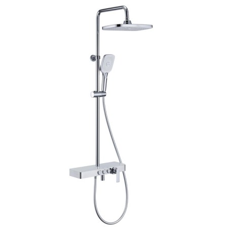 SAVOL SK-H3245A shower system, tropical shower, shower set, shelf, brass, chrome
