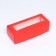 Folding box with a window for roll, red, 26 x 10 x 8 cm