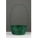 Wicker basket 20 x 20 x 9 cm, handle h = 25 cm, green