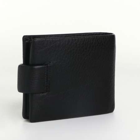 Male purse on the button, black color-1