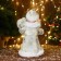 Santa Claus "in a white fur coat with gifts" moves, with backlight, 30 cm