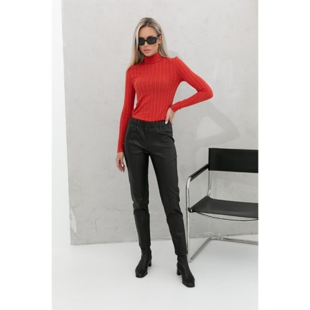 Women's pants on elastic band Eliseeva Olesya, size 54, black color