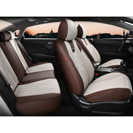 A set of frame covers 5d Carfashion Forest Plus, beige/brown/beige color