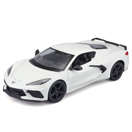 MASTO DIE-CAST 2020 Chevrolet Corvette Stingray Coupe Z51, 1:24, White color-4