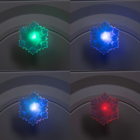 Light toy "Snowflake" 8 cm, 1 led, lr44x3 (in comp.), Flicker, glow of multi-1