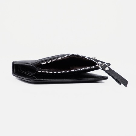 Women's wallet on a magnet, black color-2