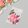 Cardboard "Flowers 04" set 10 pcs (4 types) 4x6 cm