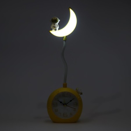 Clock - an alarm clock with the "crescent", children's, discrete move, 1AA, 10x32x6 cm, mix-2