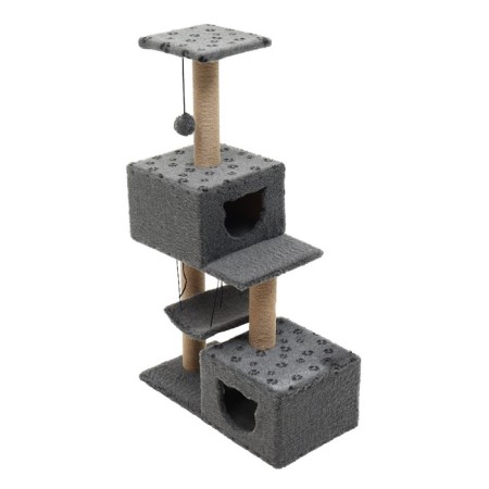 Complex for cats with a claw, with wide pillars, 3 -level, with 2 houses and hammock, 72 x 95-2