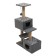 Complex for cats with a claw, with wide pillars, 3 -level, with 2 houses and hammock, 72 x 95