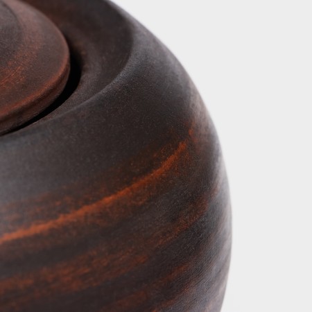 Smooth baking pot, with a lid, red clay, 4 l-3