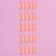 Patch nails, 100 pcs, shape of the ballerina, in the container, peach color