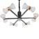 Chandelier 1699/6 LED 100W 3000-6000K black 73x73x60 cm Bayerlux