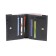 Wallet, button, 6 pockets, 1 section for trifles, n/k blue kayman/Blue Fleeter