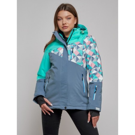 Ski jacket female, size 42, turquoise color-8