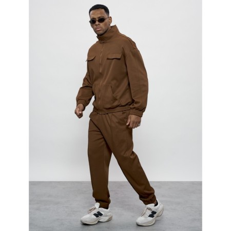 Male tracksuit, size 50, brown color-1