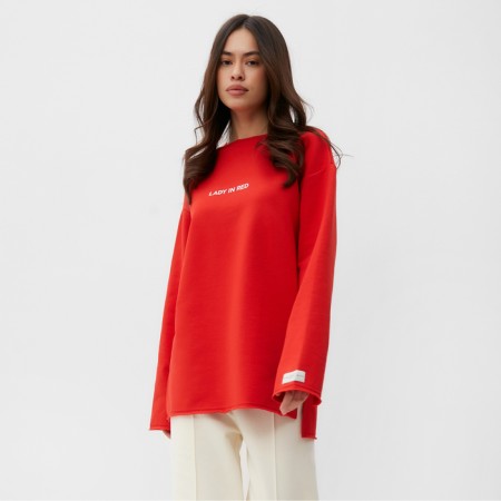 Women's sweatshirt MIST COZY STYLE, red, size 48-4