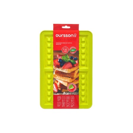 Form for baking Viennese waffles, from silicone on a metal frame-3