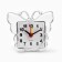 Clock - alarm clock "butterfly", discrete move, dial 5.5 cm, 9 x 8 cm, aa, white