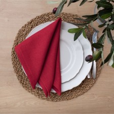 Комплект салфеток «Ибица», размер 43х43 см, цвет винный