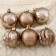 Set of balls plastic D-6 cm, 9 pcs "Morocco Snowflakes" Brown