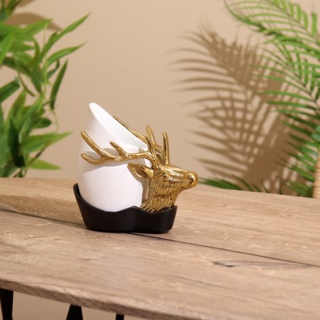 Vase "Deer" aluminum 14x6.5x14 cm