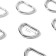 Half rings for bags, d = 20 mm, thickness - 3 mm, 10 pcs, silver color