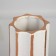 VAZA Ceramics Table "Michel" 23.5x10 cm, white-golden