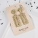 Earrings Metal "Caribbean" rectangular, color gold