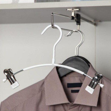 Shoulders for trousers and skirts with clamps, 26 × 25 cm, anti -slip coating, white color