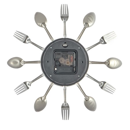 Wall clock, series: kitchen, “cutlery”, discrete move, d-31 cm, dial 13.5 cm-3
